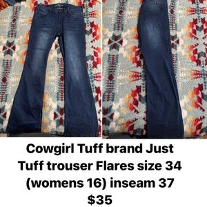 Cowgirl Tuff Just Tuff Trousers Flare Jean